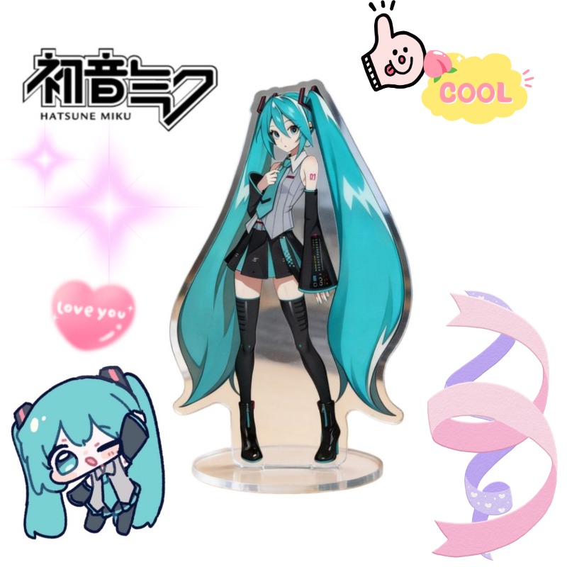 Anime Cosplay Boy - 하츠네 미쿠 10cm 아크릴 스탠드 귀여운