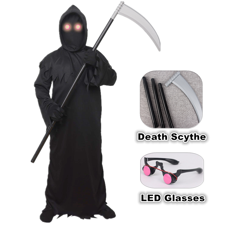 Anime Cosplay Eyes - 할로윈 잔인 사신 공포 의상 검은
