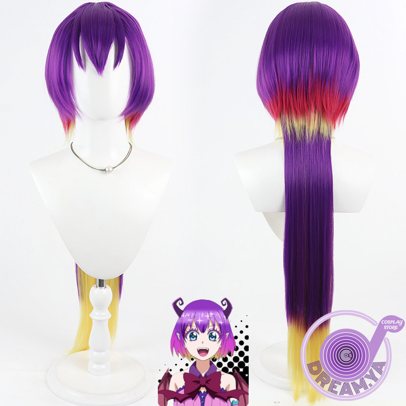Anime Cosplay With Red Hair - 쿠로무 코스프레 가발 마이리마시타 롱 퍼플