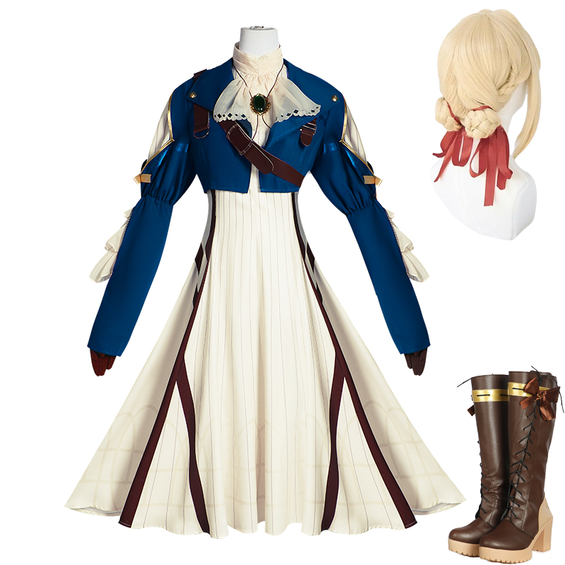 Violet Evergarden Dress - 바이올렛 Evergarden 코스프레 의상 가발 신발