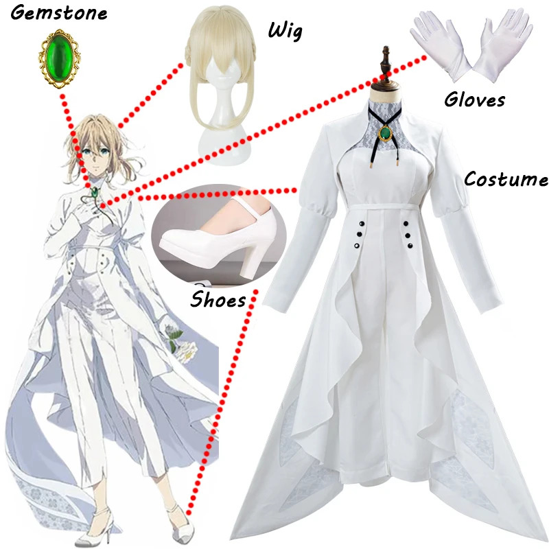 Violet Evergarden Dress - 애니메이션 바이올렛 에버가든 코스프레 영원과 자동