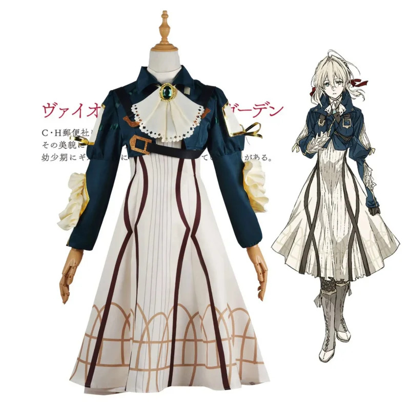 Violet Evergarden Dress - 애니메이션 코스프레 바이올렛 에버가든 의상 여성용