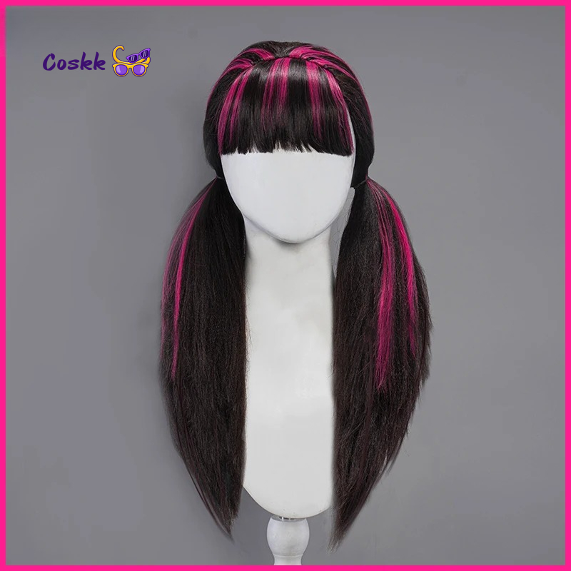 드라큘라우라 코스프레 가발 긴 머리 60CM 길이 블랙 - Anime Cosplay Long Black Hair 리뷰 및 가격