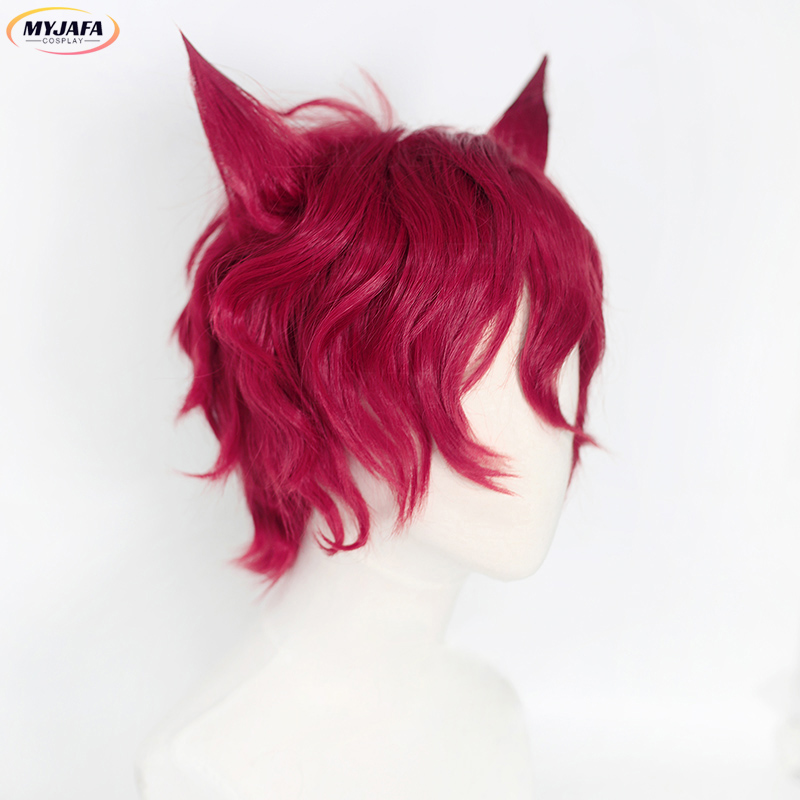 세트 코스프레 가발 게임 LOL 하트스틸 세트 30cm - Anime Cosplay With Red Hair 리뷰 및 가격