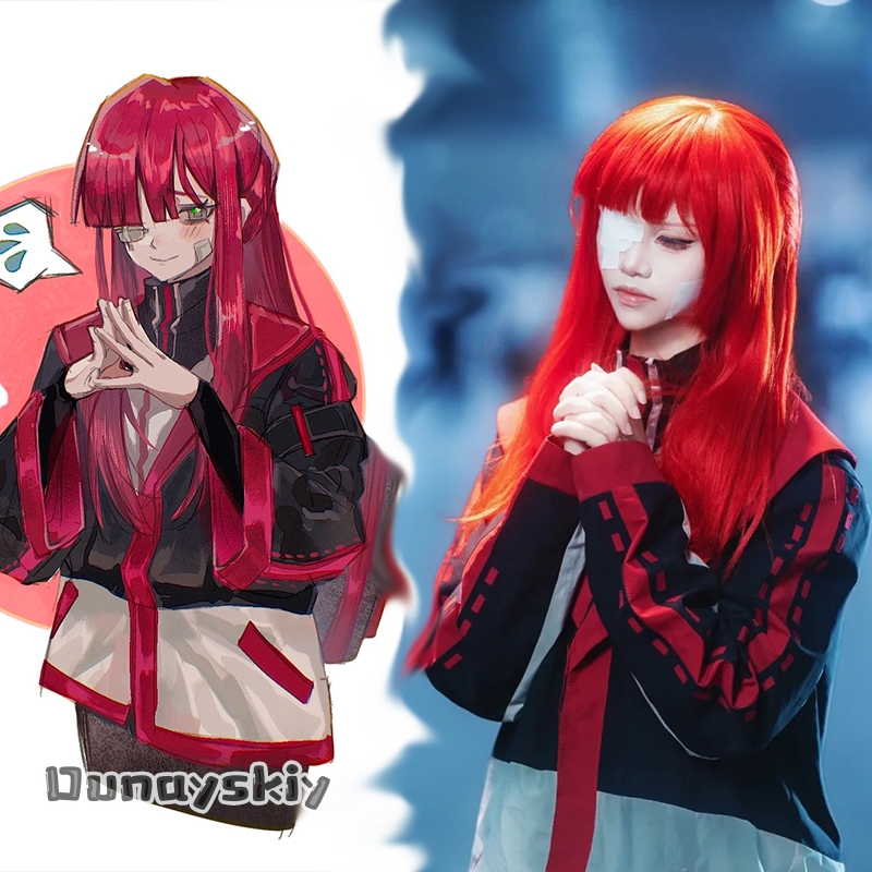 Limbus Company Yuli 코스프레 의상 aB - Anime Cosplay With Red Hair 리뷰 및 가격