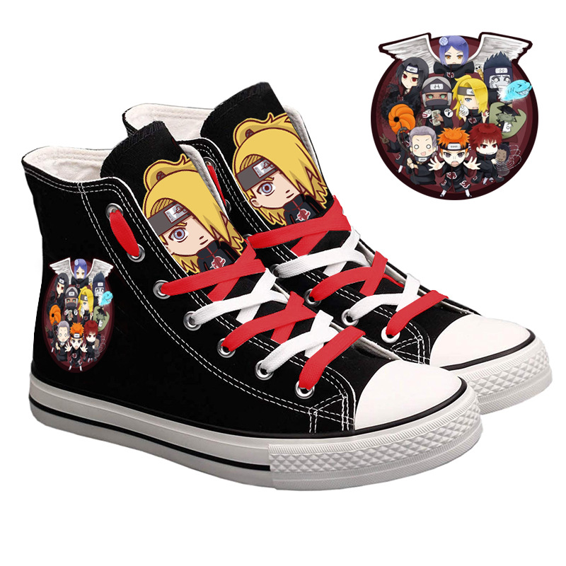 나루토 우즈마키 하이탑 캔버스 신발 남성과 여성 캐주얼 - Anime Cosplay Girl Ideas 리뷰 및 가격