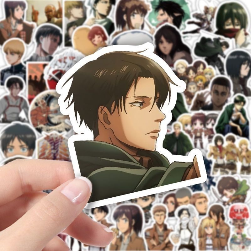 60Pcs 진격의 거인 애니메이션 스티커 귀여운 미적  - Anime Cosplay Diy 리뷰 및 가격