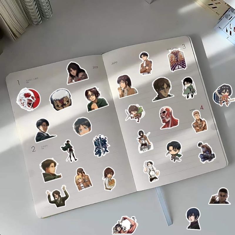 60Pcs 진격의 거인 애니메이션 스티커 귀여운 미적  - Anime Cosplay Diy 리뷰 및 가격