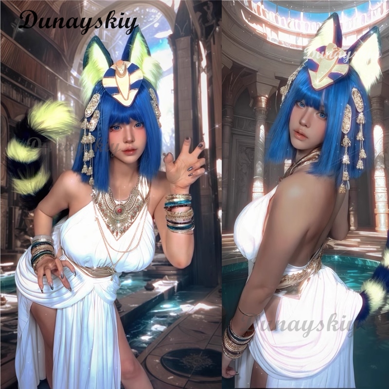 이집트 여왕 Ankha 코스프레 의상 흰색 섹시한 드레 - Egypt Cosplay Anime 리뷰 및 가격