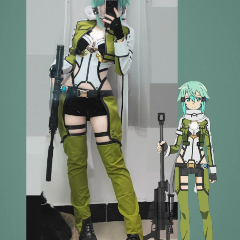 SAO 소드 아트 온라인 GGO 시논 코스프레 의상 블 - Anime Cosplay Sword 리뷰 및 가격