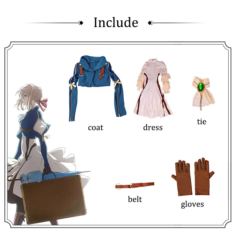 바이올렛 Evergarden 코스프레 의상 가발 신발  - Violet Evergarden Dress 리뷰 및 가격