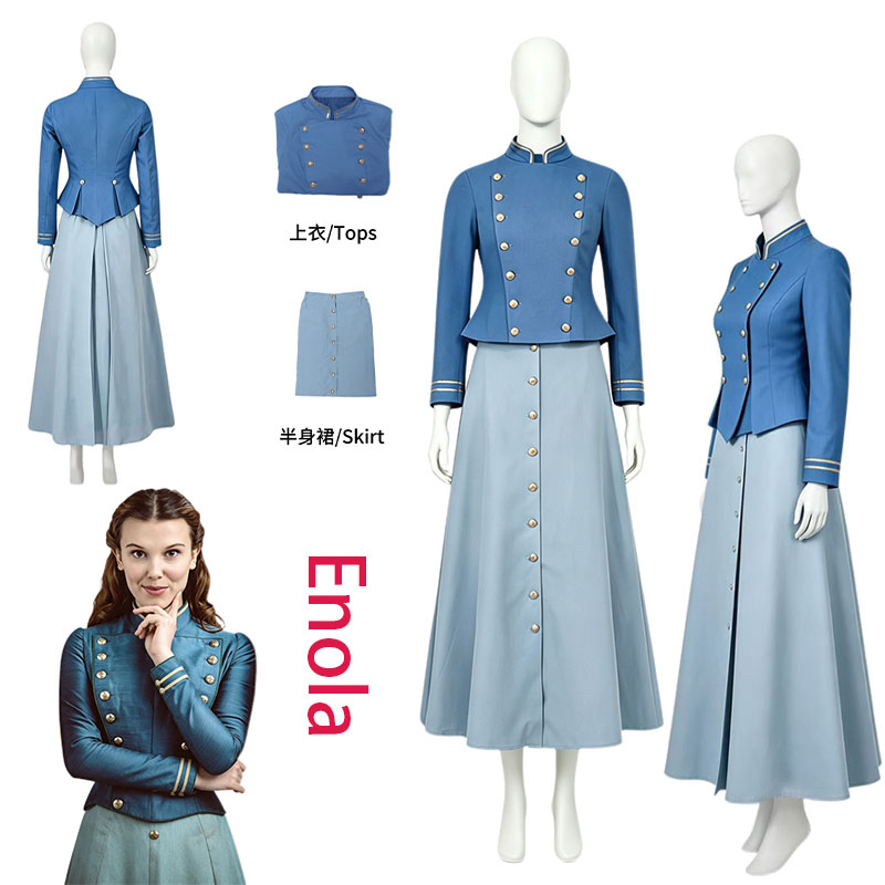 WHH 영화 에놀라 코스프레 의상 홈즈 여성 빈티지 긴 - Anime Cosplay Female Characters 리뷰 및 가격