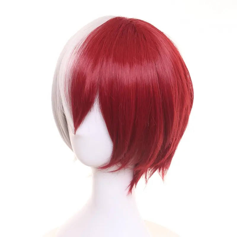 Le Cool Men 애니메이션 토도로키 쇼토 합성 헤 - Anime Cosplay With Red Hair 리뷰 및 가격