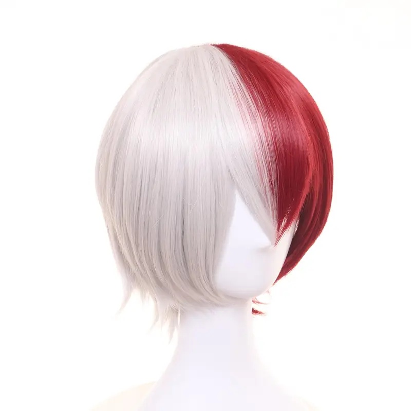 Le Cool Men 애니메이션 토도로키 쇼토 합성 헤 - Anime Cosplay With Red Hair 리뷰 및 가격