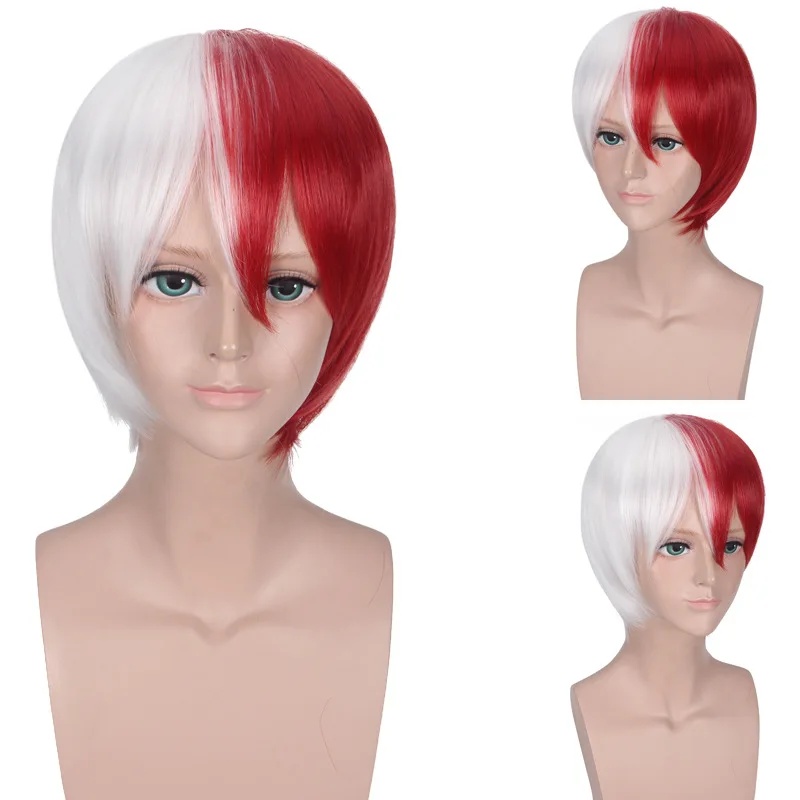 Le Cool Men 애니메이션 토도로키 쇼토 합성 헤 - Anime Cosplay With Red Hair 리뷰 및 가격