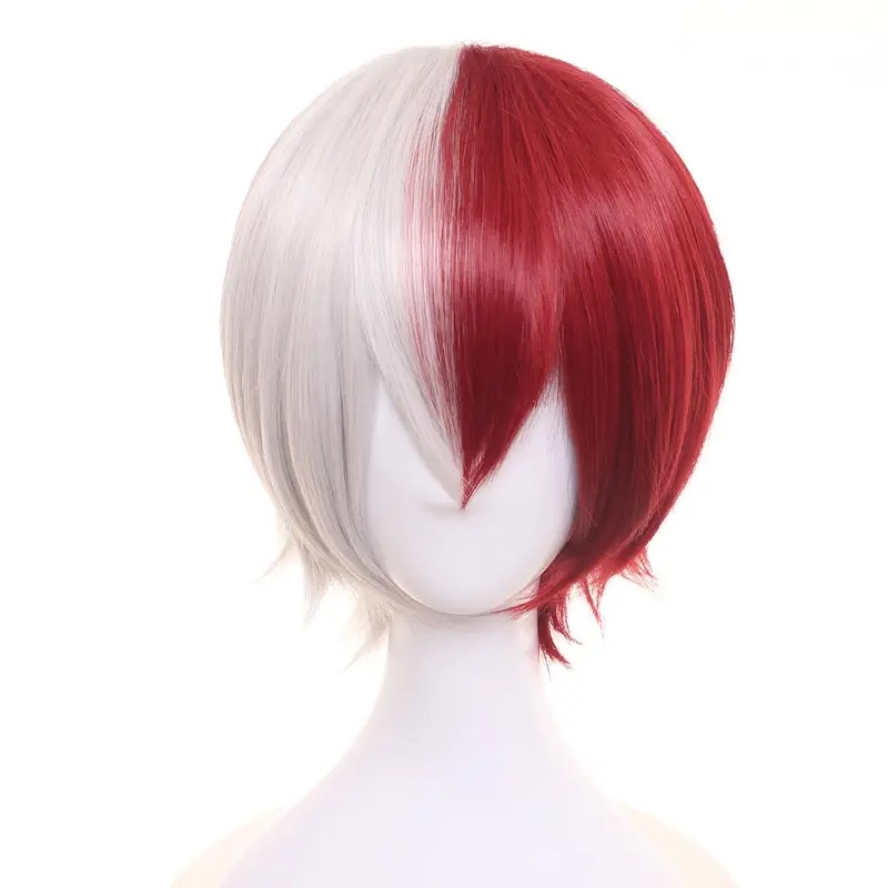 Le Cool Men 애니메이션 토도로키 쇼토 합성 헤 - Anime Cosplay With Red Hair 리뷰 및 가격
