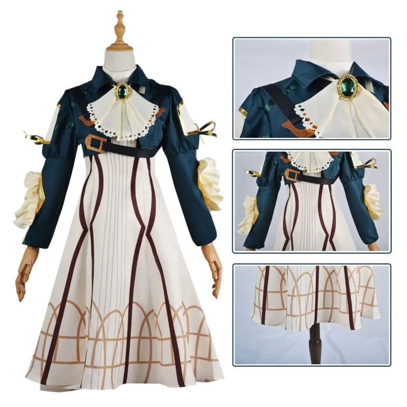 애니메이션 코스프레 바이올렛 에버가든 의상 여성용 할로 - Violet Evergarden Dress 리뷰 및 가격