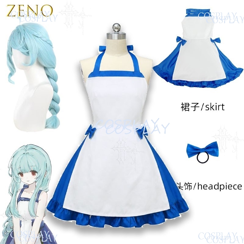 블루 할로윈 풀 코스프레 의상 패션 코스튬 캐릭터 드레 - Zenos Anime Cosplay 리뷰 및 가격